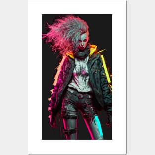 Cyberpunk Girl Posters and Art